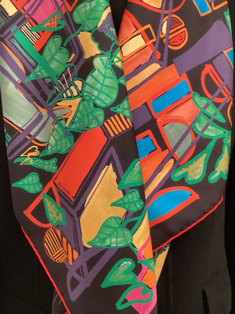 Authentic Hermes silk 90 scarf
